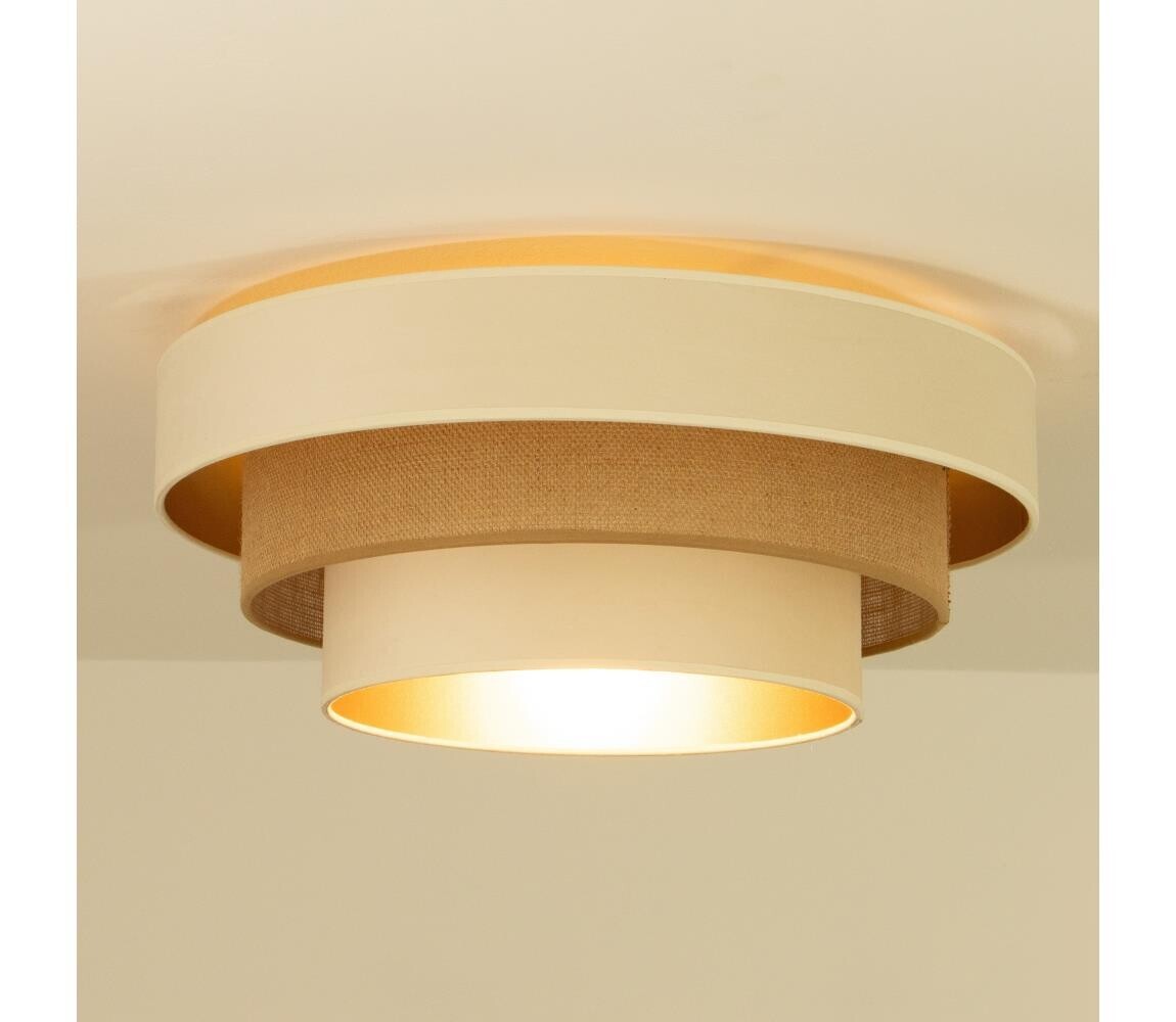 Stropní svítidlo WENTA 1xE27/60W/230V pr. 50 cm béžová/juta H0720