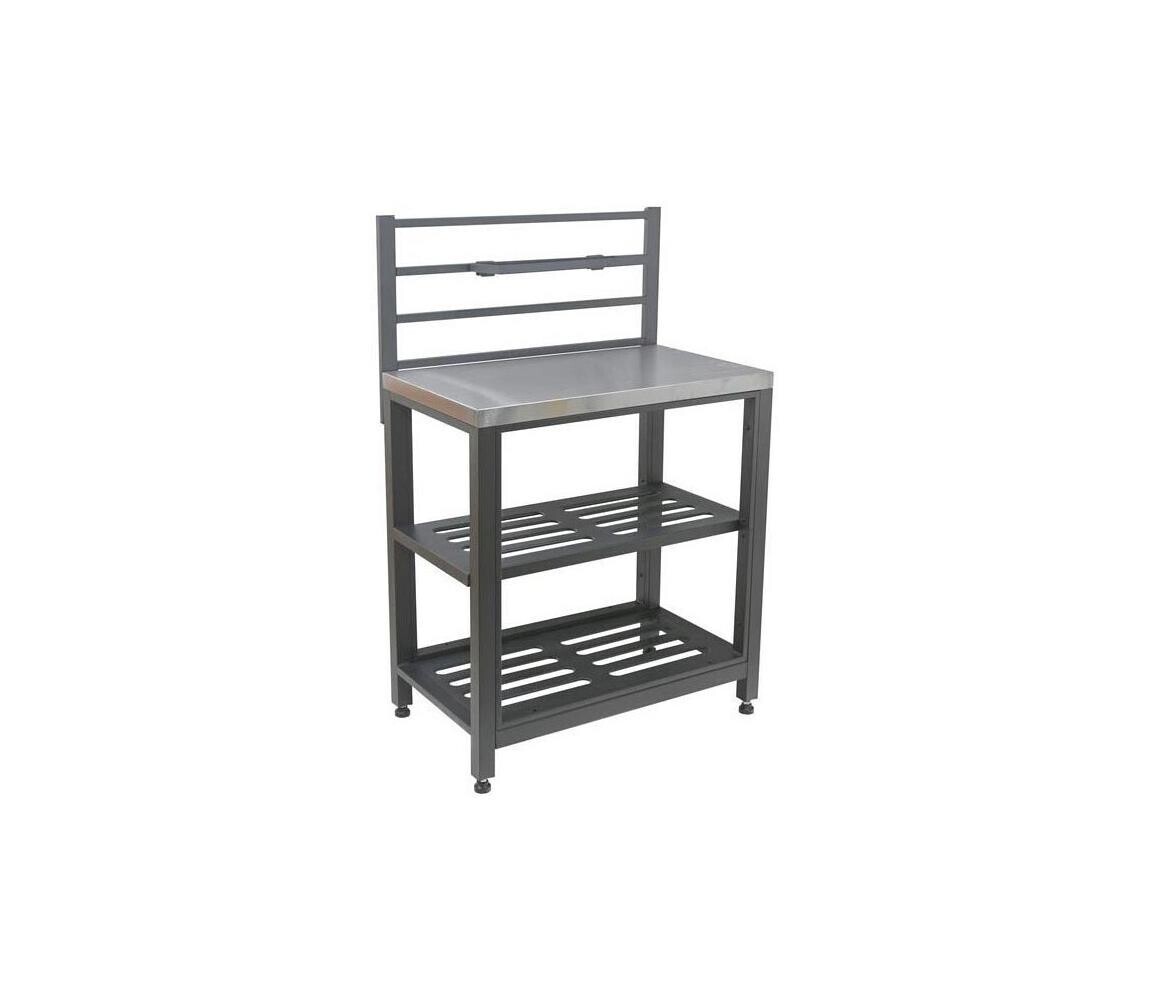 Venkovní modul stůl 80x47x123 cm černá/nerez 14128