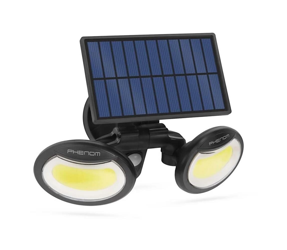 LED Solární reflektor se senzorem 2xLED/4W/5V IP65 55283