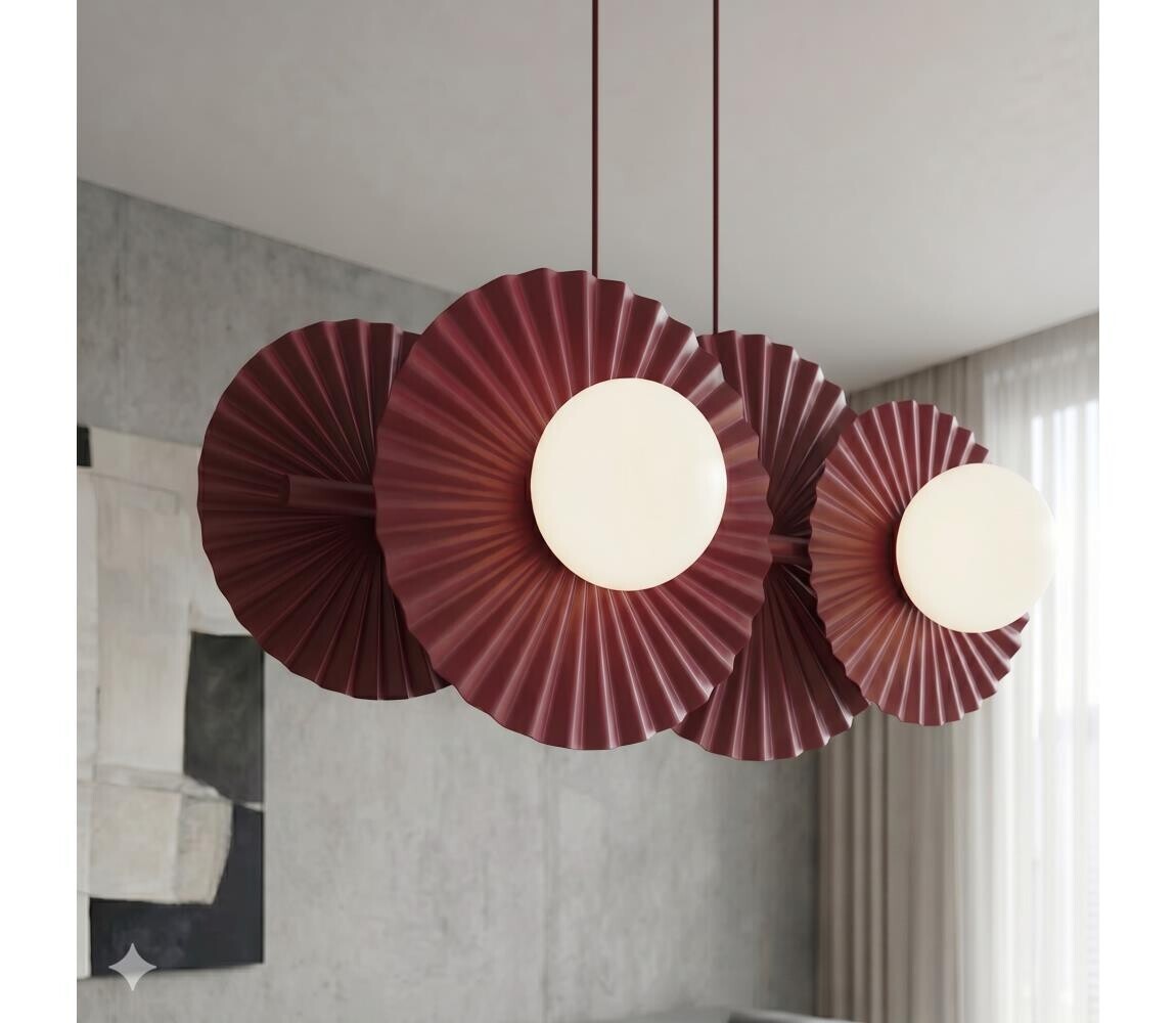 EMIBIG Lustr na lanku UMBRA 4xG9/8W/230V červená 1729/4