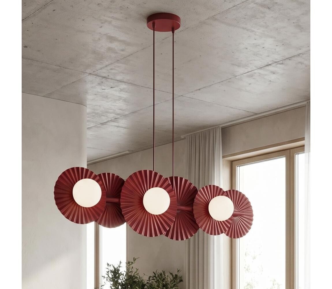 EMIBIG Lustr na lanku UMBRA 6xG9/8W/230V červená 1729/6