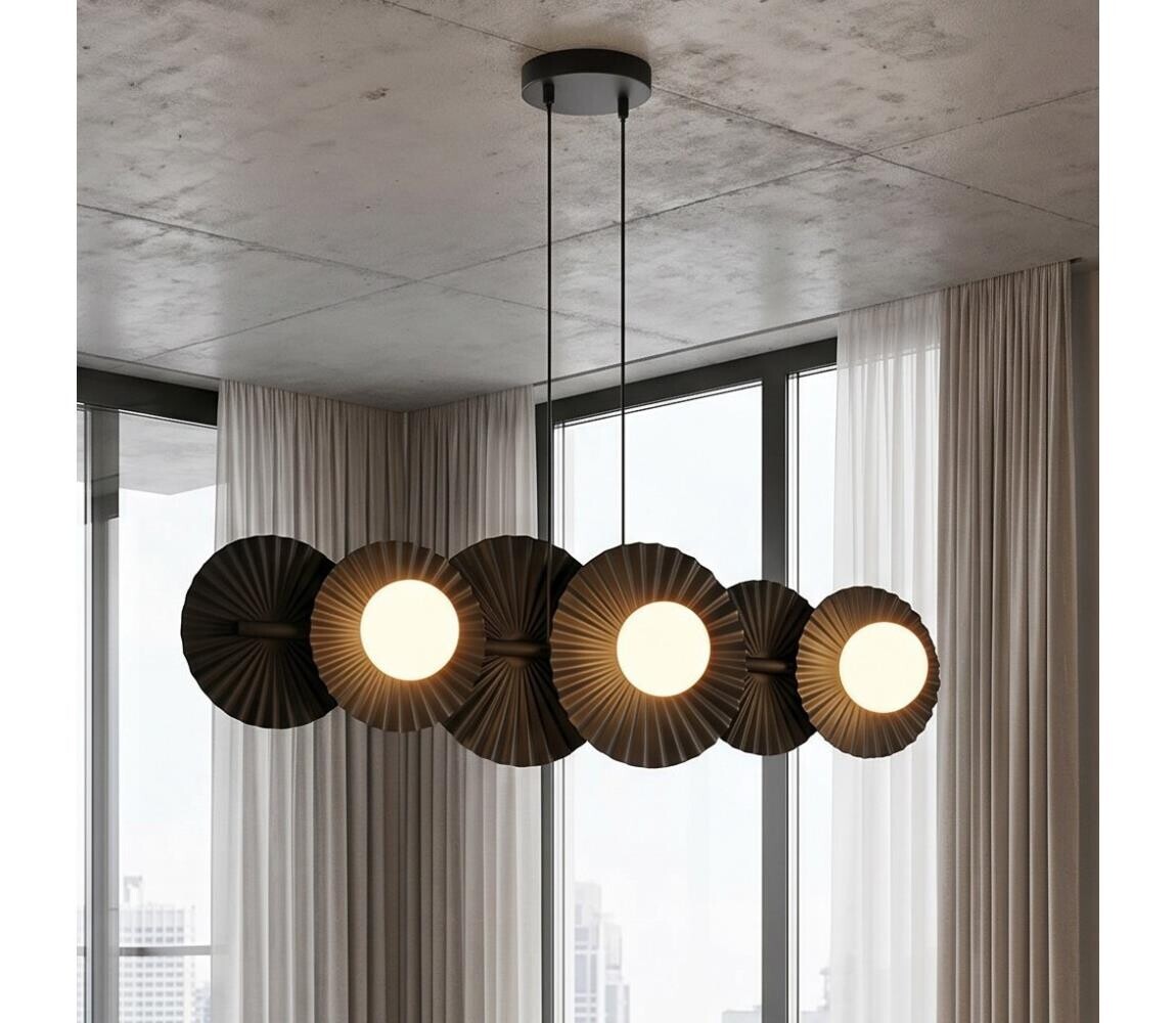 EMIBIG Lustr na lanku UMBRA 6xG9/8W/230V černá 1726/6