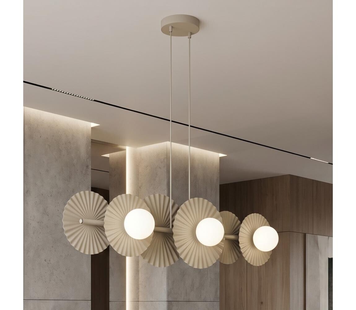 EMIBIG Lustr na lanku UMBRA 6xG9/8W/230V béžová 1728/6
