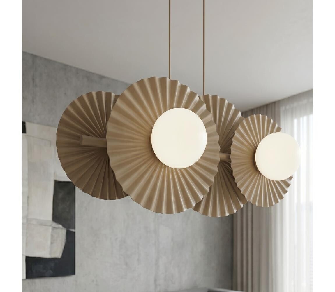 EMIBIG Lustr na lanku UMBRA 4xG9/8W/230V béžová 1728/4