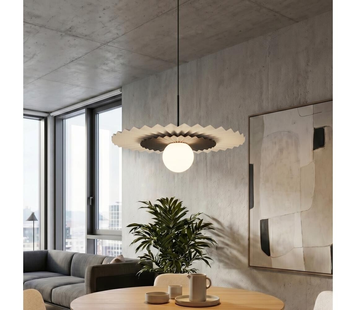 EMIBIG Lustr na lanku UMBRA 1xG9/8W/230V černá/bílá 1730/1