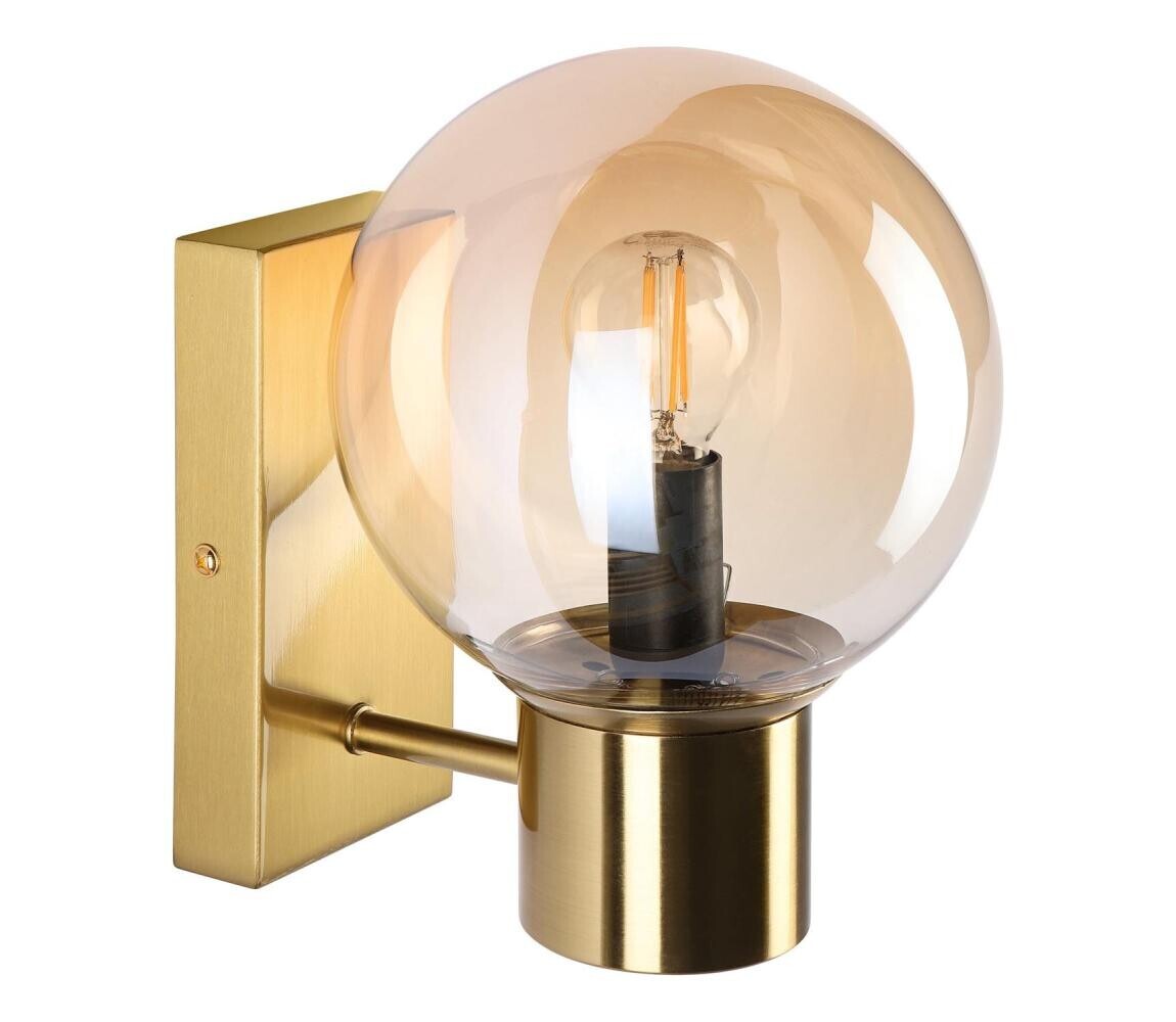 Nástěnná lampa SFERIO 1xE14/5W/230V mosaz/kouřová béžová KM-1.298/PATYNA/AMBER