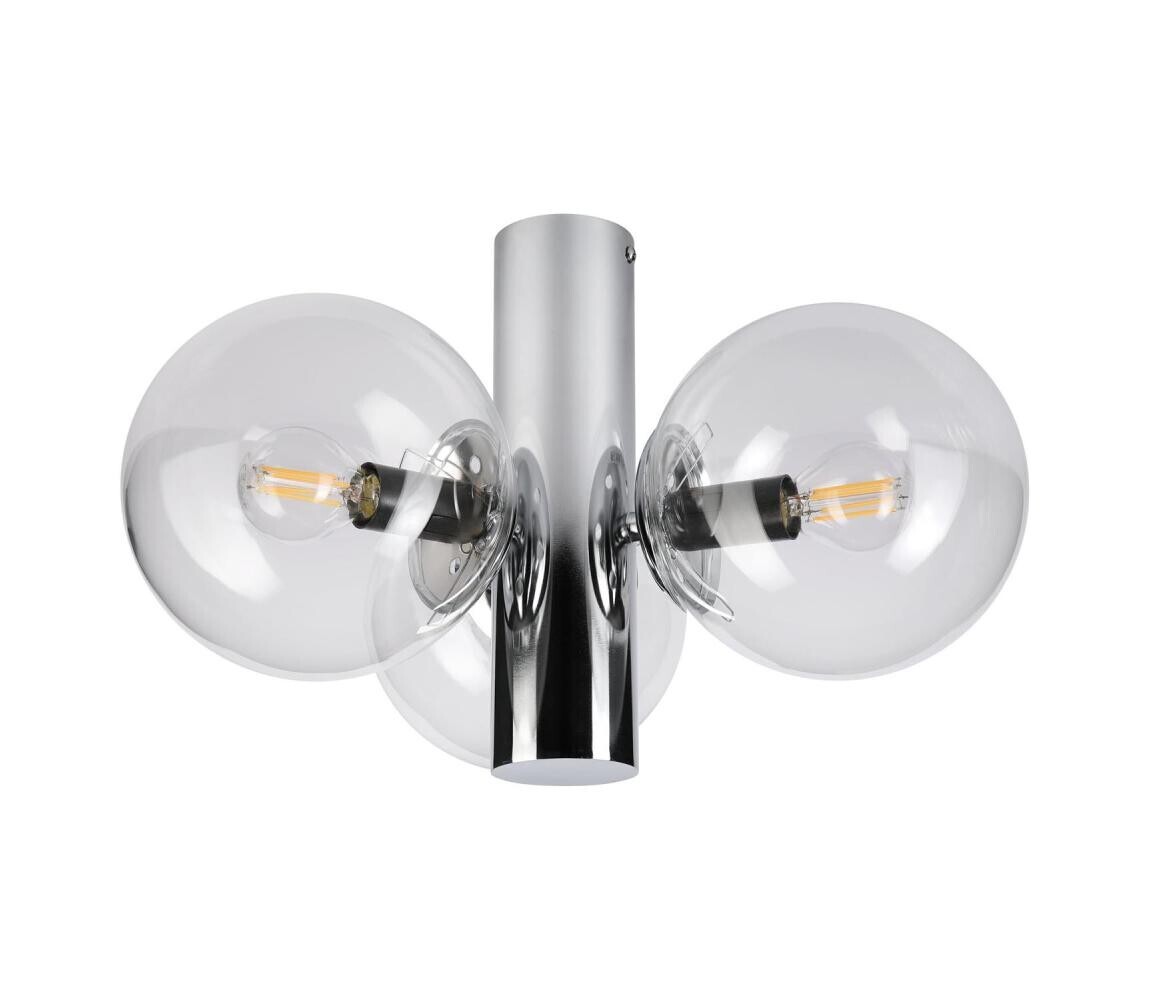 Stropní svítidlo SFERIO 3xE14/5W/230V lesklý chrom/čirá LM-3.298/CHROM/TRANSPARENT