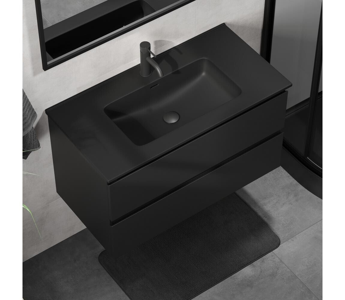 BATH DELUXE Koupelnová skříňka s umyvadlem KENWOOD 91 cm černá BT0122+BT0229