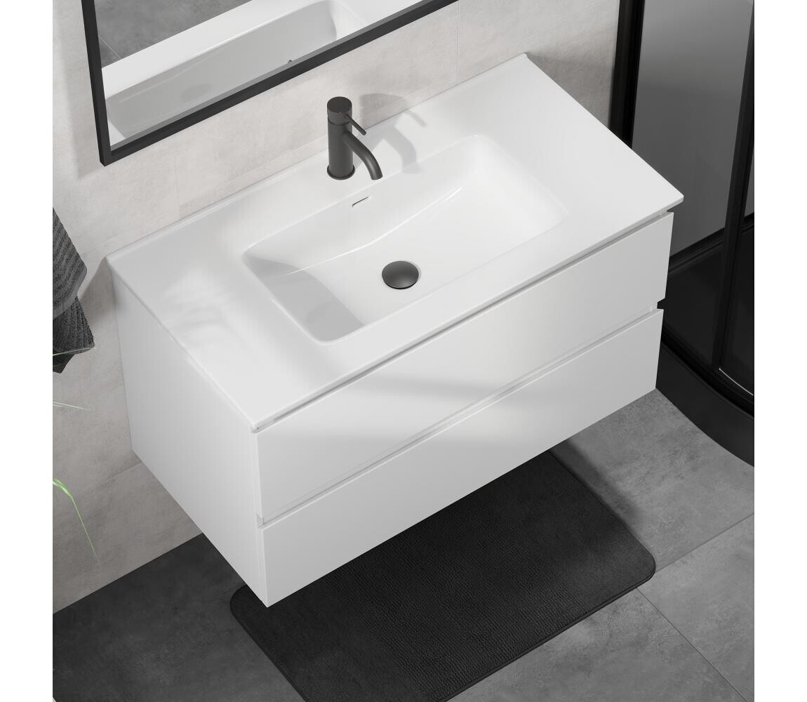 BATH DELUXE Koupelnová skříňka s umyvadlem KENWOOD 91 cm bílá BT0121+BT0230