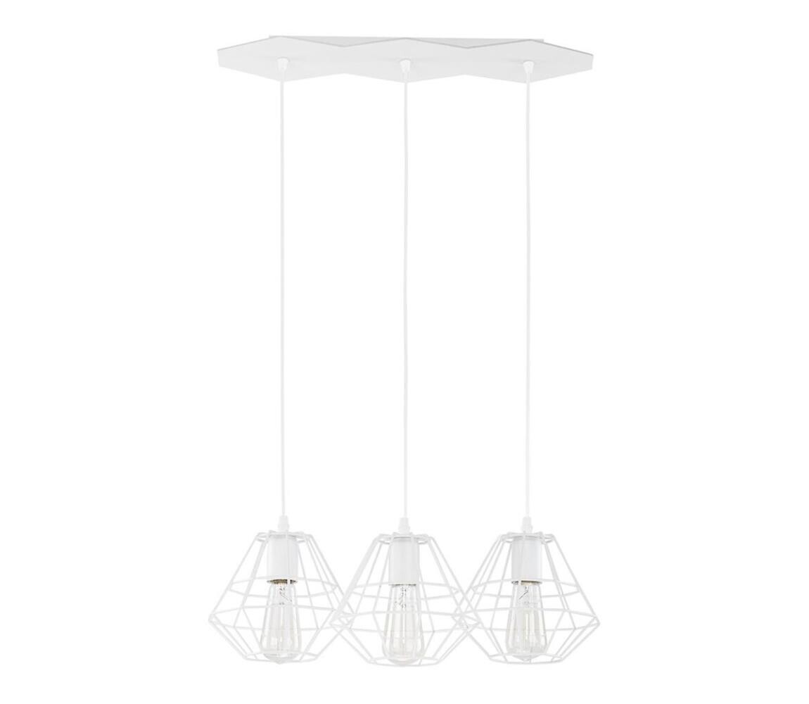 Lustr na lanku DIAMOND 3xE27/60W/230V bílá 848