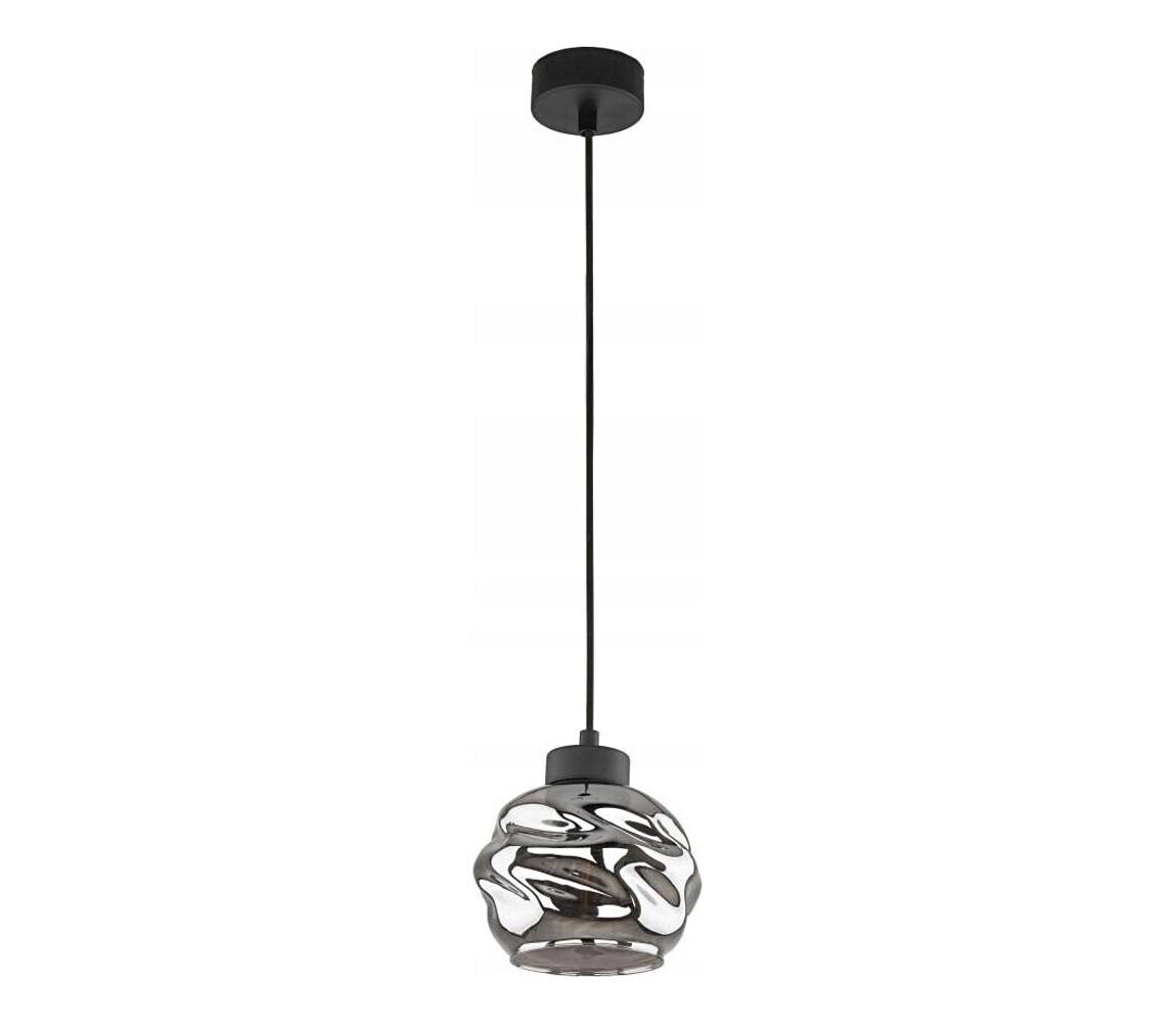 Lustr na lanku ZULIA 1xE27/15W/230V černá/kouřová černá 5724