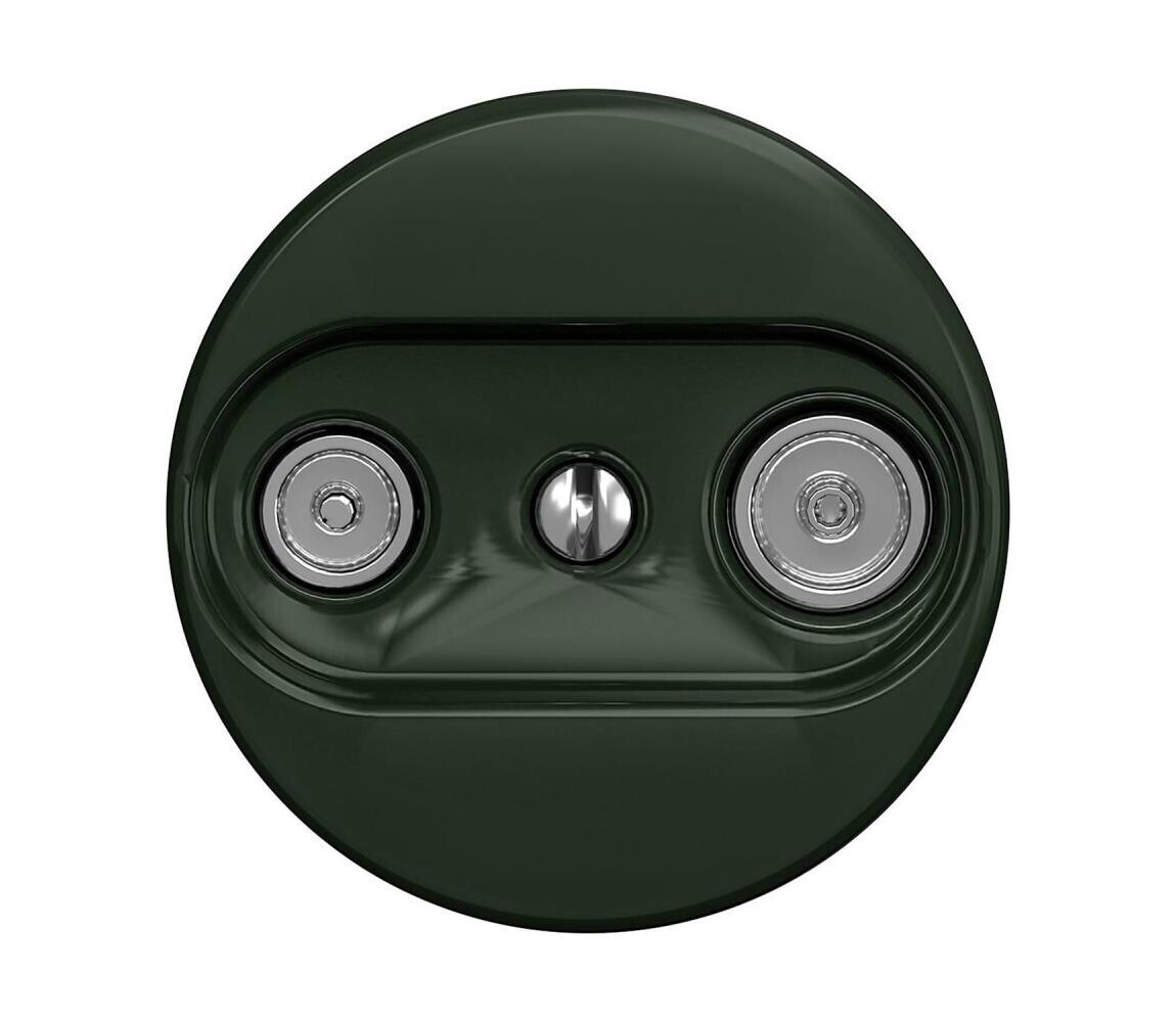 Reblig - Retro účastnická zásuvka TV+R (průběžná) bez rámečku zelená Z/TV/P