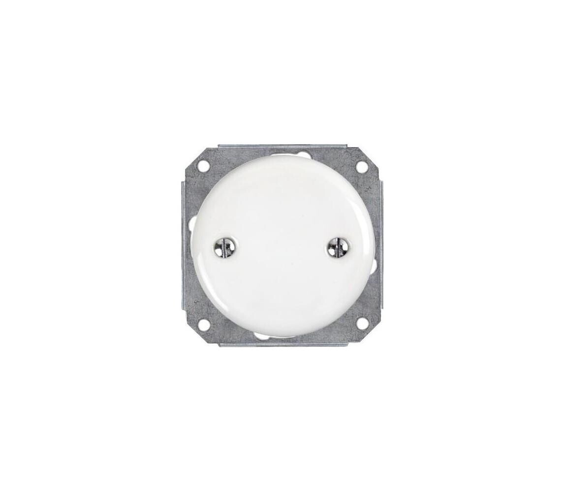 Reblig - Porcelánová retro krytka elektroinstalace bílá RGRMKX-W
