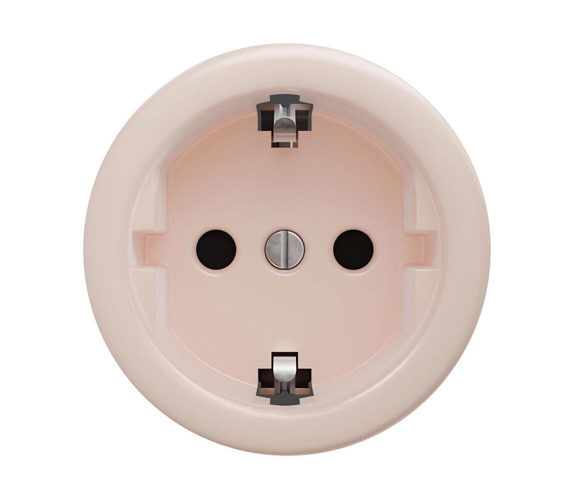 Reblig - Retro zásuvka domovní bez rámečku SCHUKO 230V/16A starorůžová R/ZS