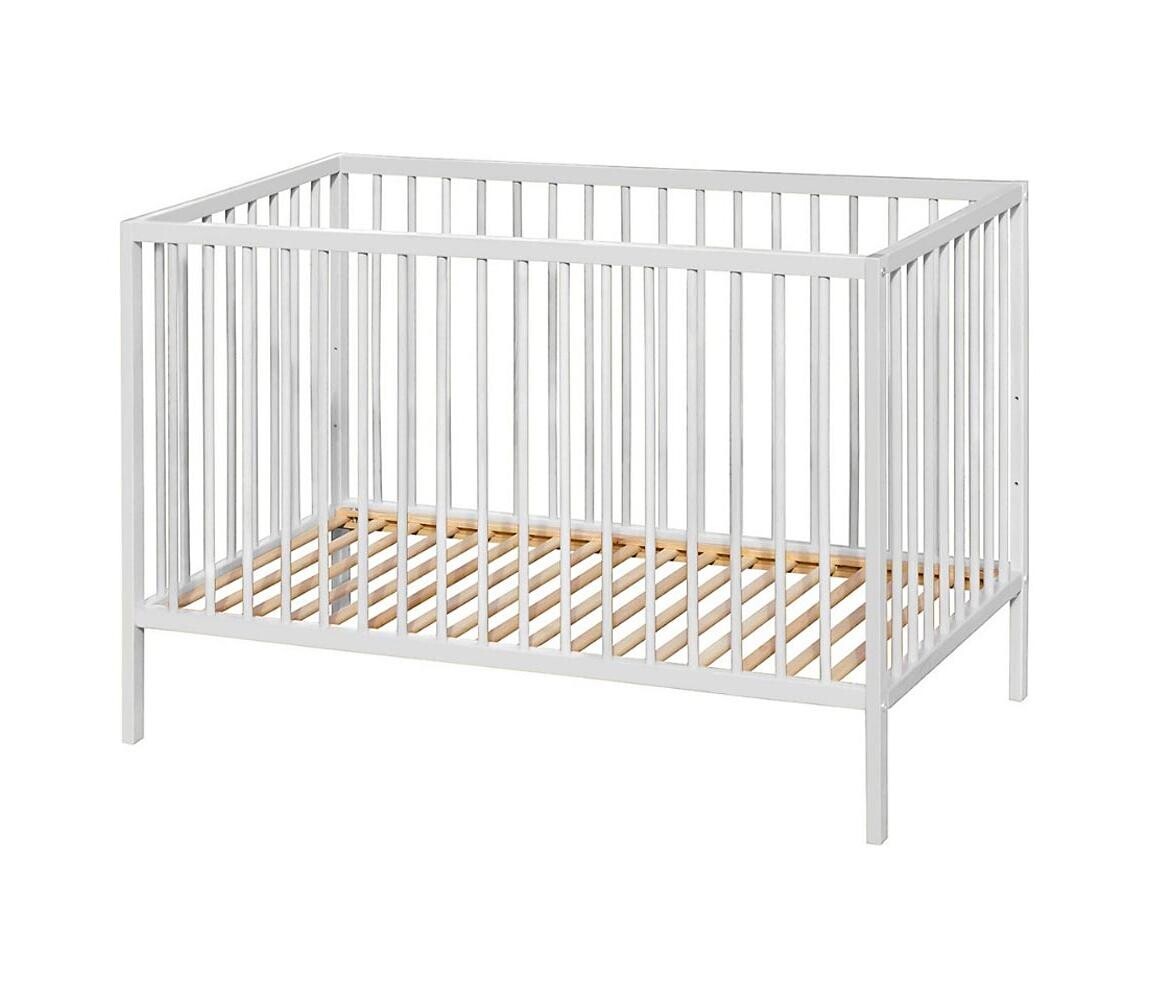 PETITE&MARS - Dětská postýlka NELA BEECH 120x60 cm bílá/buk 940392