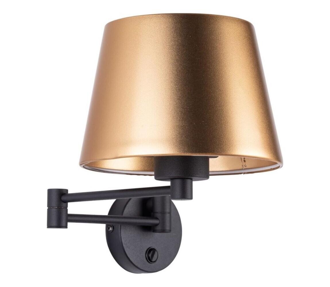 Nástěnná lampa GLORY 1xE27/15W/230V zlatá/černá 6482