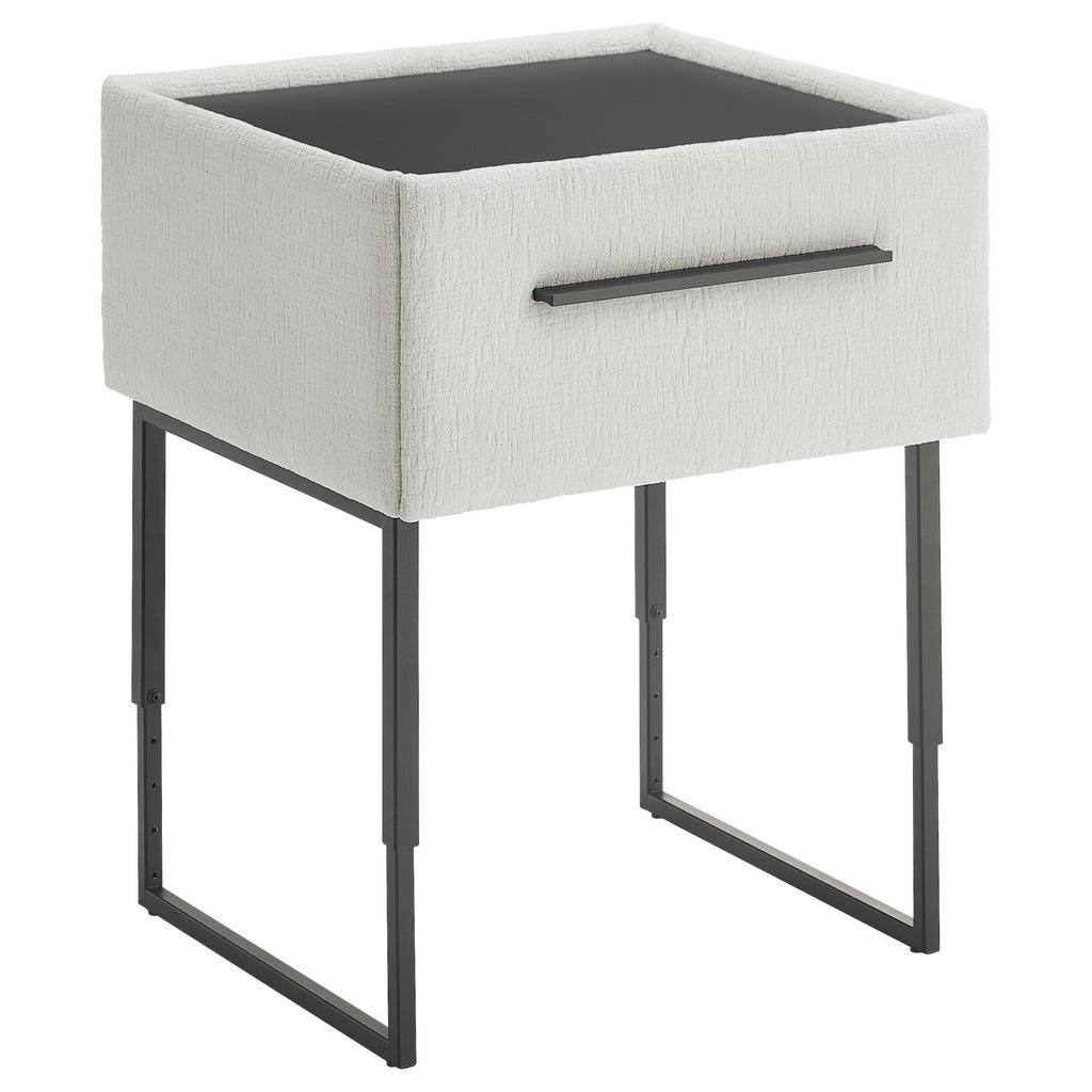 Dieter Knoll NOČNÍ STOLEK, smrk, borovice, krémová, 64,3/45,5-61,5/45,9 cm