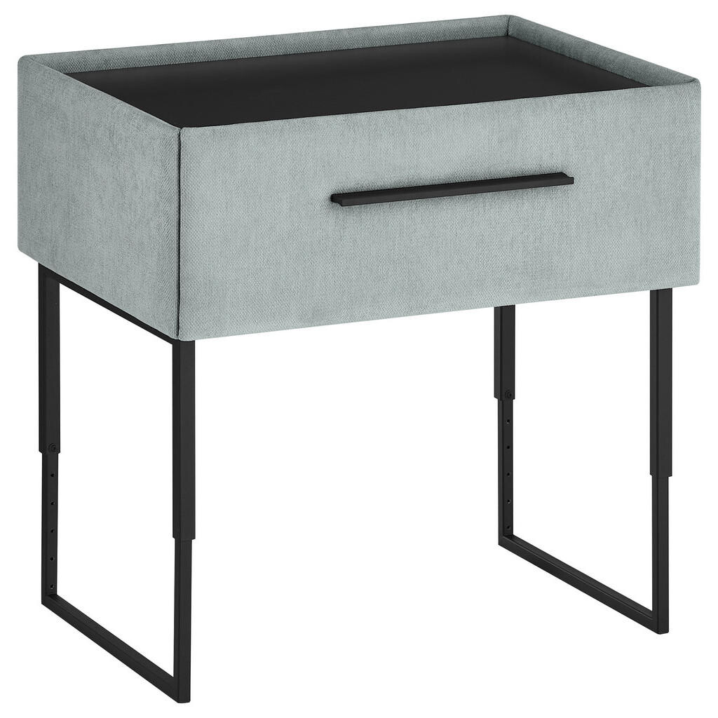 Dieter Knoll NOČNÍ STOLEK, smrk, borovice, světle modrá, 64,3/45,5-61,5/45,9 cm