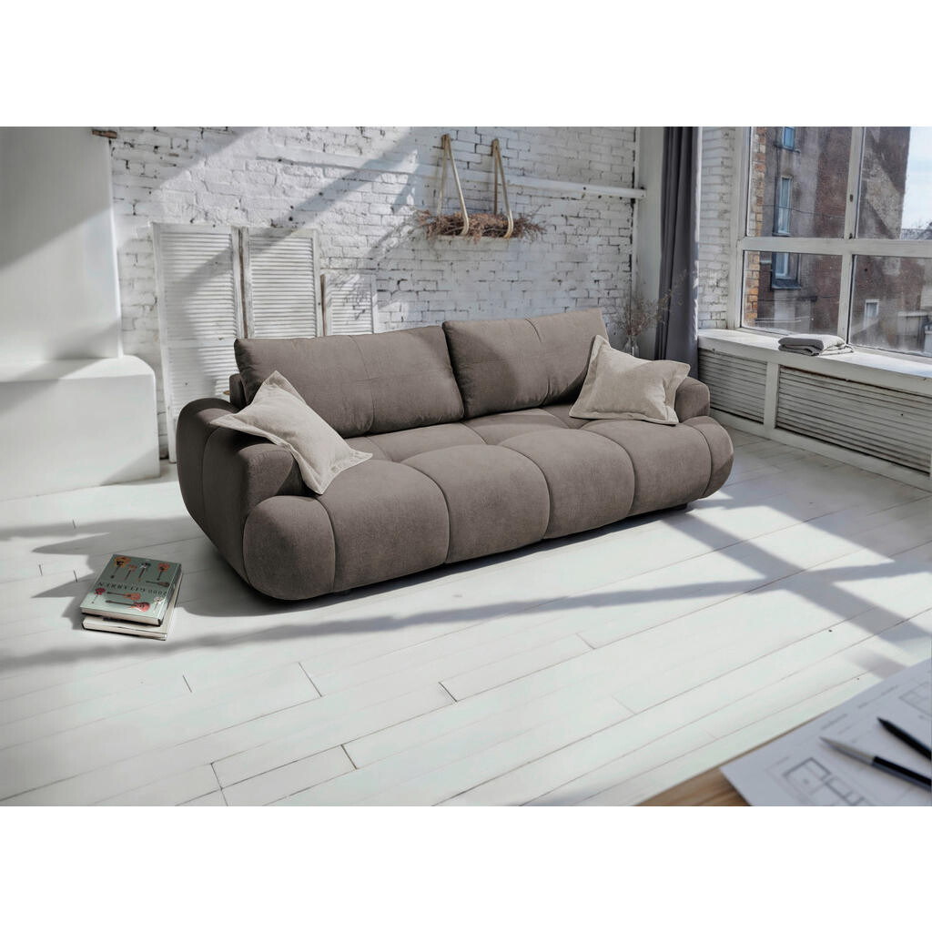 Livetastic ROZKLÁDACÍ POHOVKA, plast, textil, kompozitní dřevo, hnědá