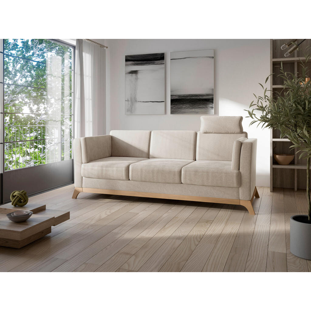 Sit & More TŘÍMÍSTNÁ POHOVKA, textil, béžová
