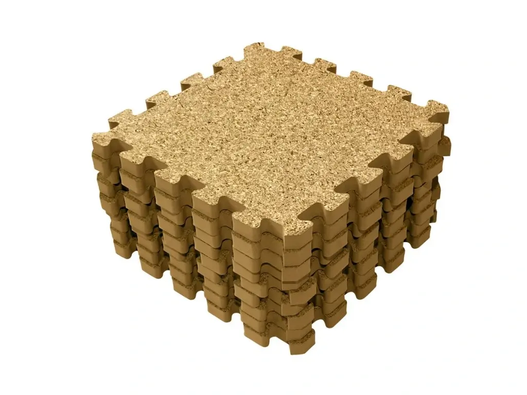 Baby Dan hrací podložka puzzle Korkové 90x90 cm - dvoreček