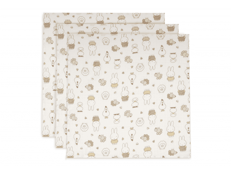 Jollein Pleny 3 ks 70x70 cm Miffy Family Farm