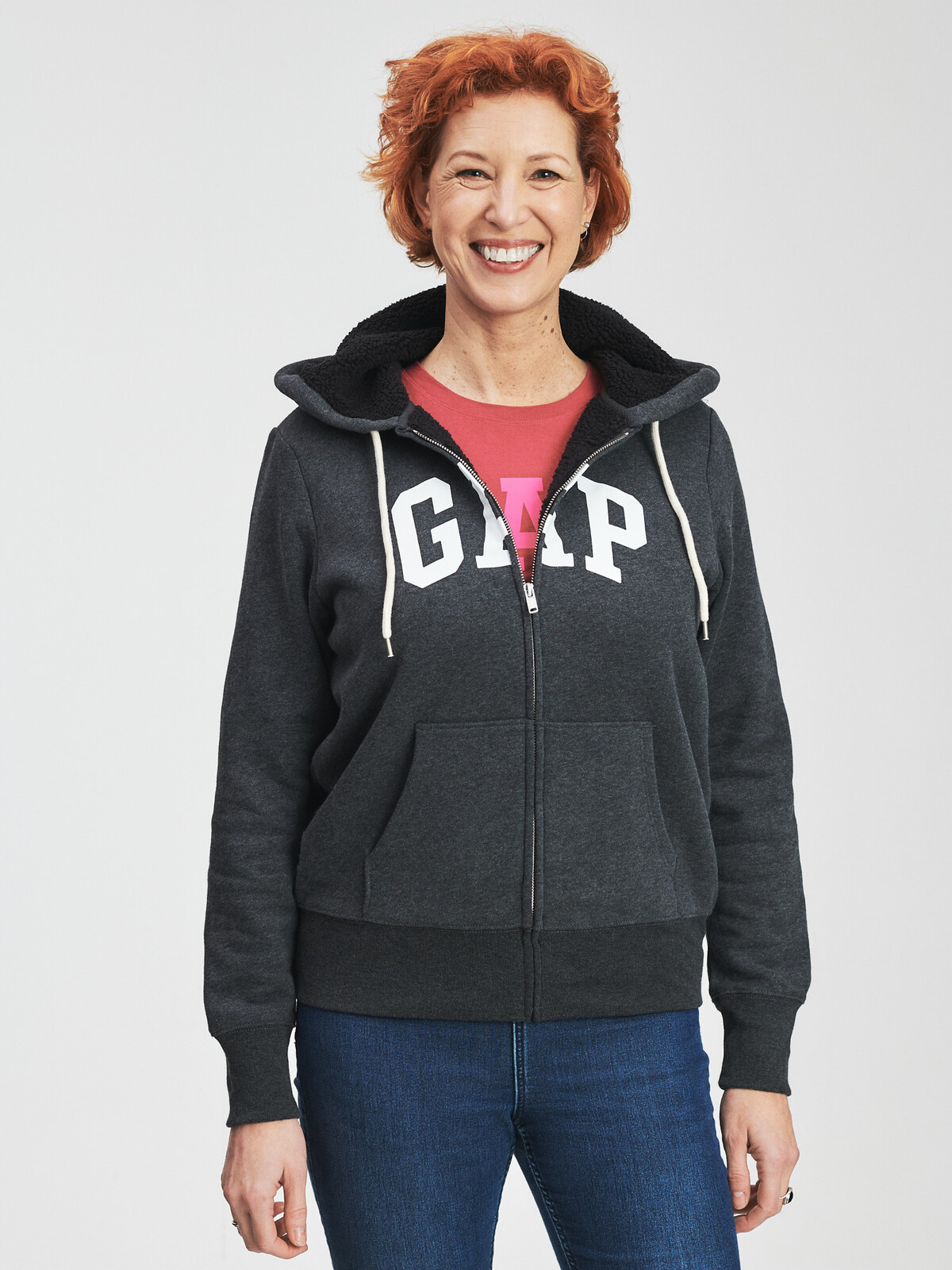 GAP Mikina logo sherpa - Dámské