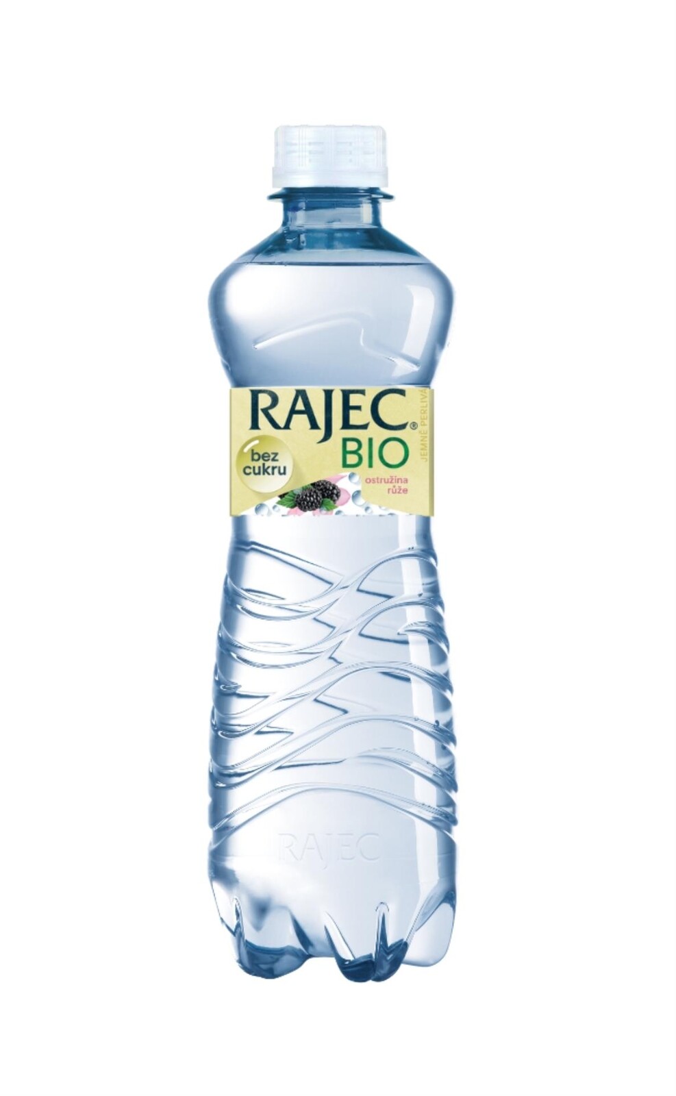 Ochucená voda Rajec  - BIO, růže, ostružina, jemně perlivá, 8x 0,75 l