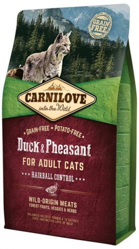 Carnilove Duck and Pheasant Adult Cats–Hairball Control 2kg