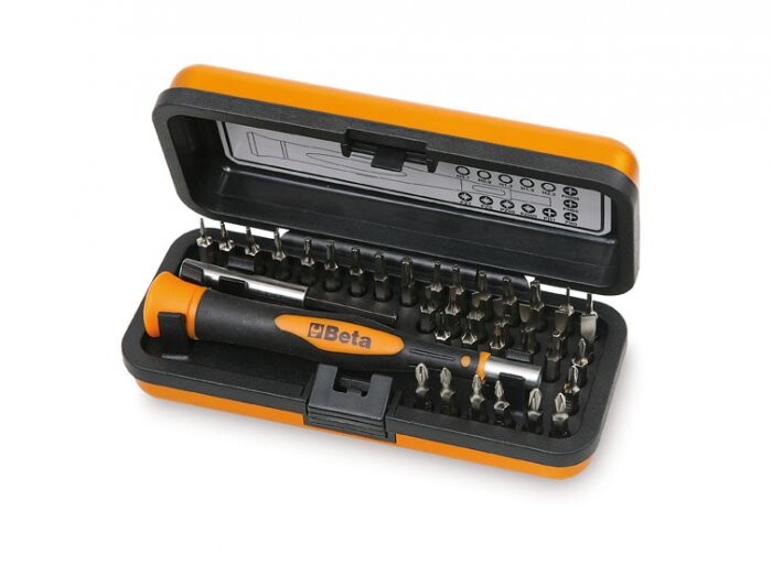 Beta tools Mikrošroubovák s 36 vyměnitelnými bity 4 mm a magnetickým nástavcem