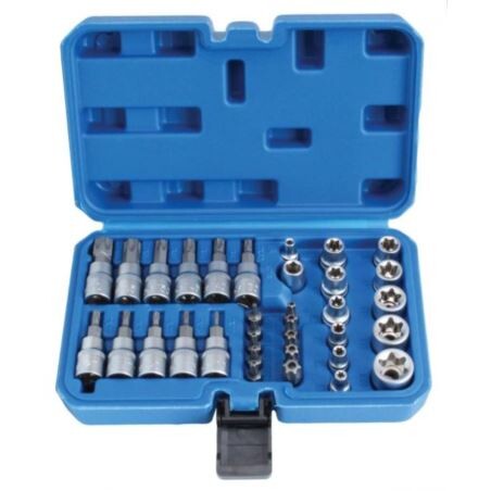 SATRA Sada 34 kusů nástavců s hlavou Star/Torx® a bezpečnostních nástavců