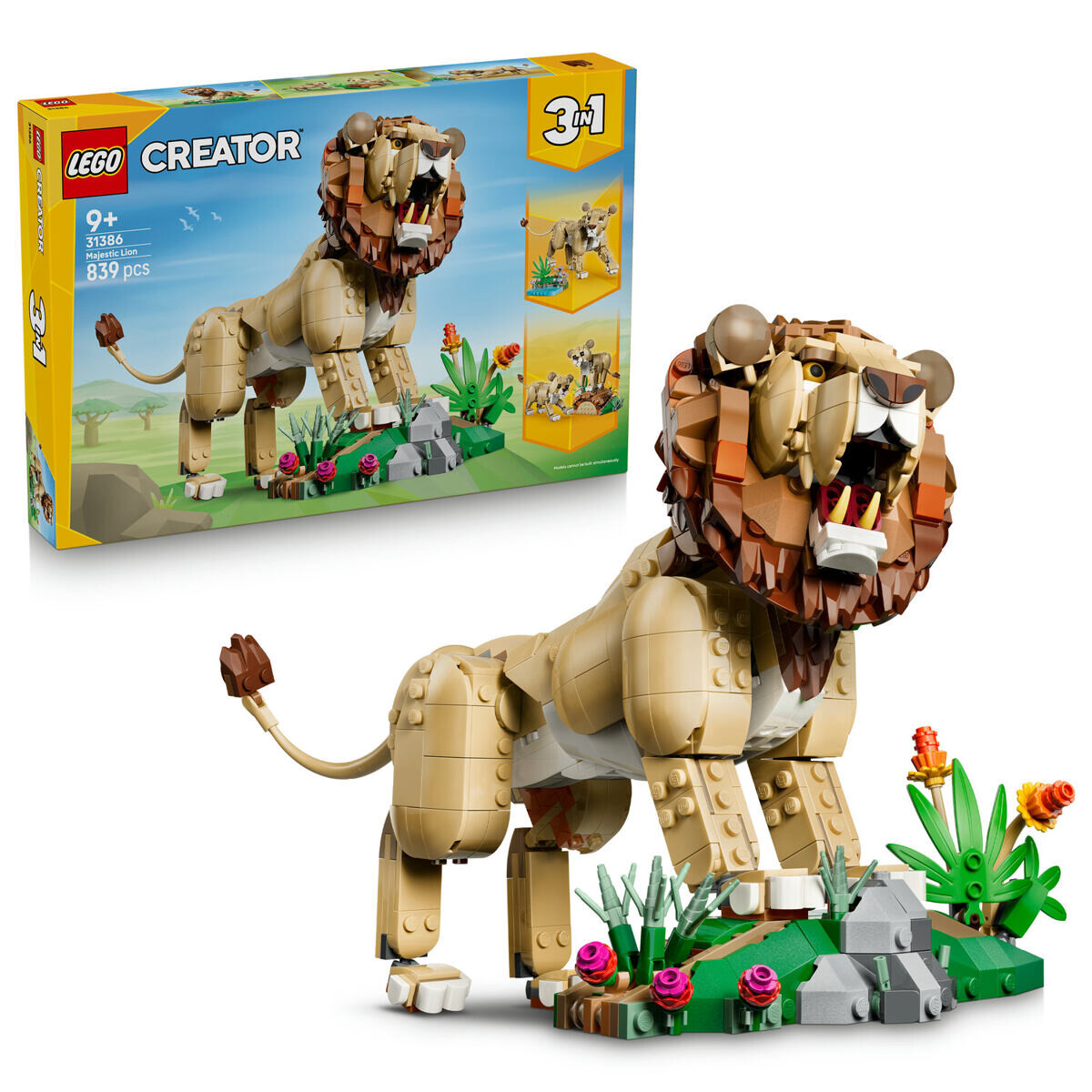 LEGO® Creator 3v1 31386 Divoká zvířata: Majestátní lev
