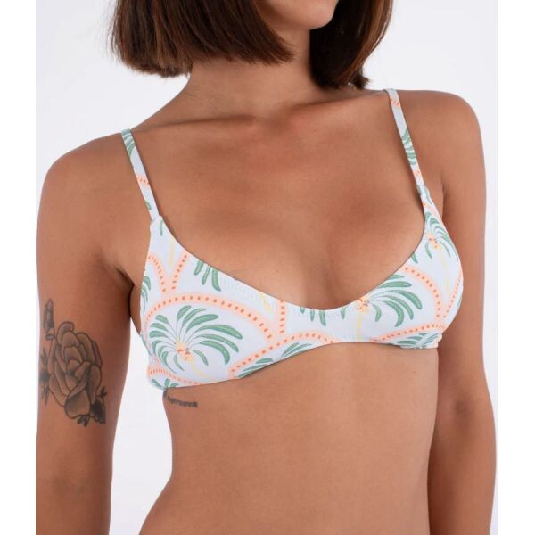 Plavky Hurley Scoop Crop Top Print Wms - Bílá - L