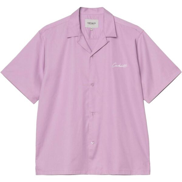 Košile Carhartt Wip Delray S/S - Růžová - L