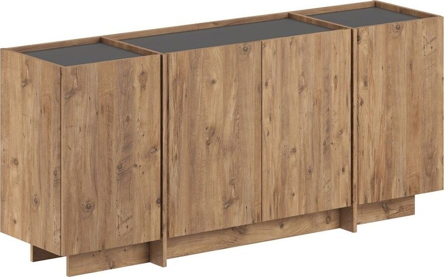 Komoda v dekoru borovice s dírou na kabely v přírodní barvě 180x80x45 cm Dorma – Kalune Design