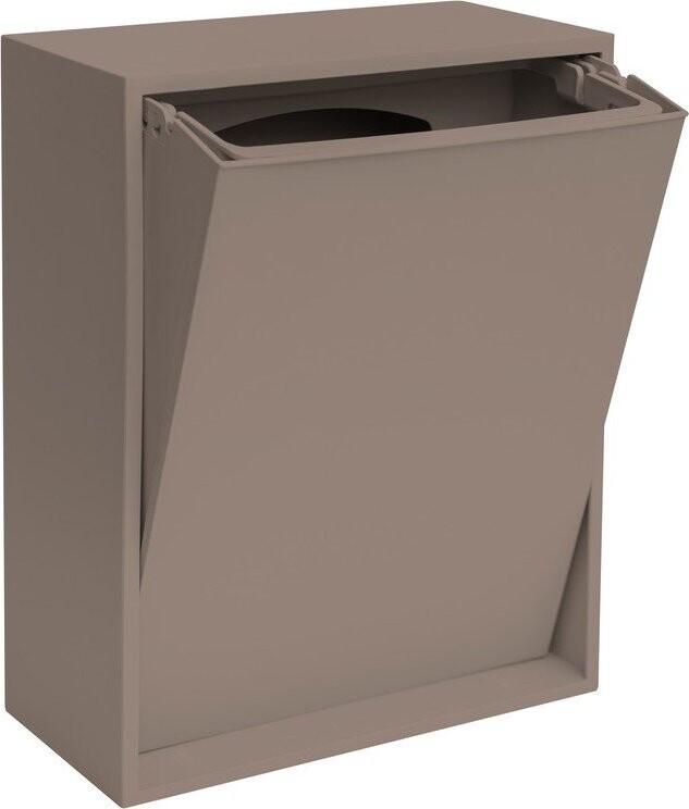 Světle hnědý odpadkový koš na tříděný odpad/nástěnný z recyklovaného plastu Recycling Box – ReCollector