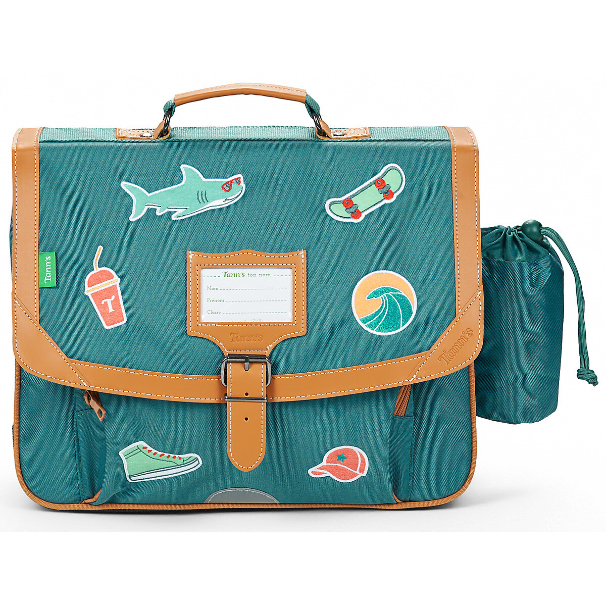 Tann's  STAN CARTABLE 38CM POCHE GOURDE  Zelená