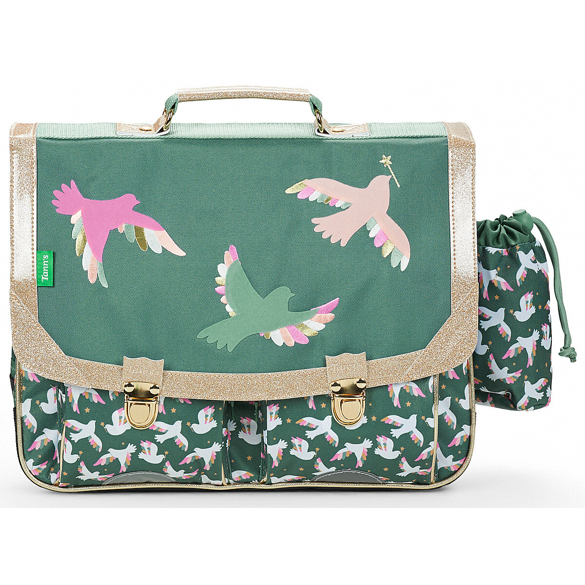 Tann's  NOEMIE CARTABLE 38 CM POCHE GOURDE  Zelená
