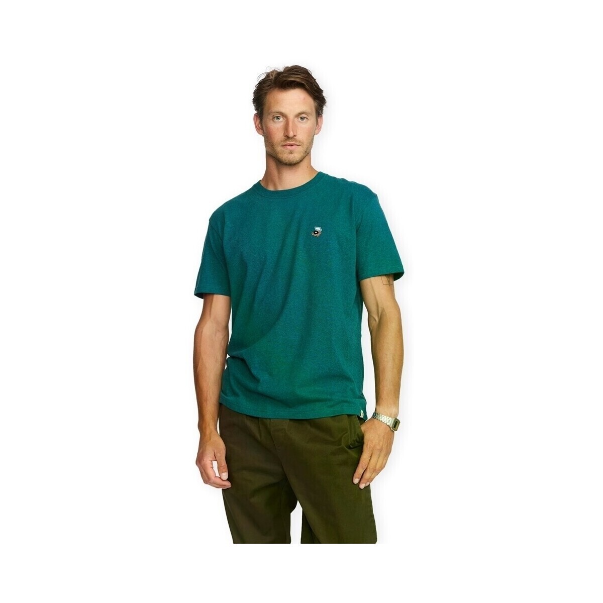 Revolution  Application T-Shirt 1449 PLA - Off White  Zelená