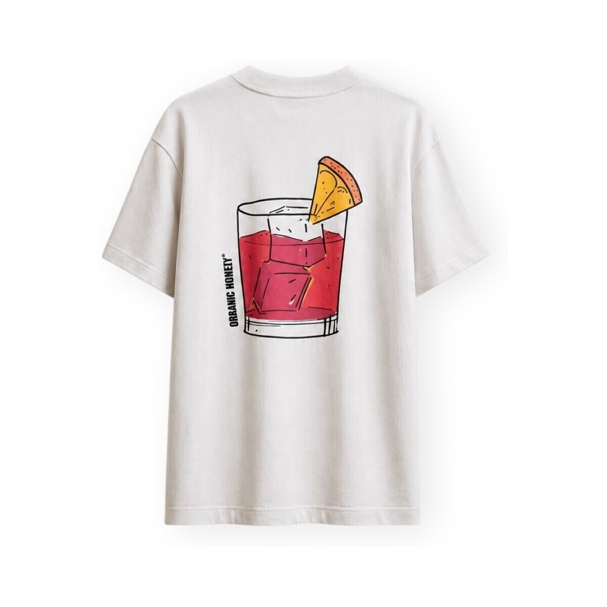 Organic Monkey  The Citrus Noir T-Shirt - Cream  Bílá