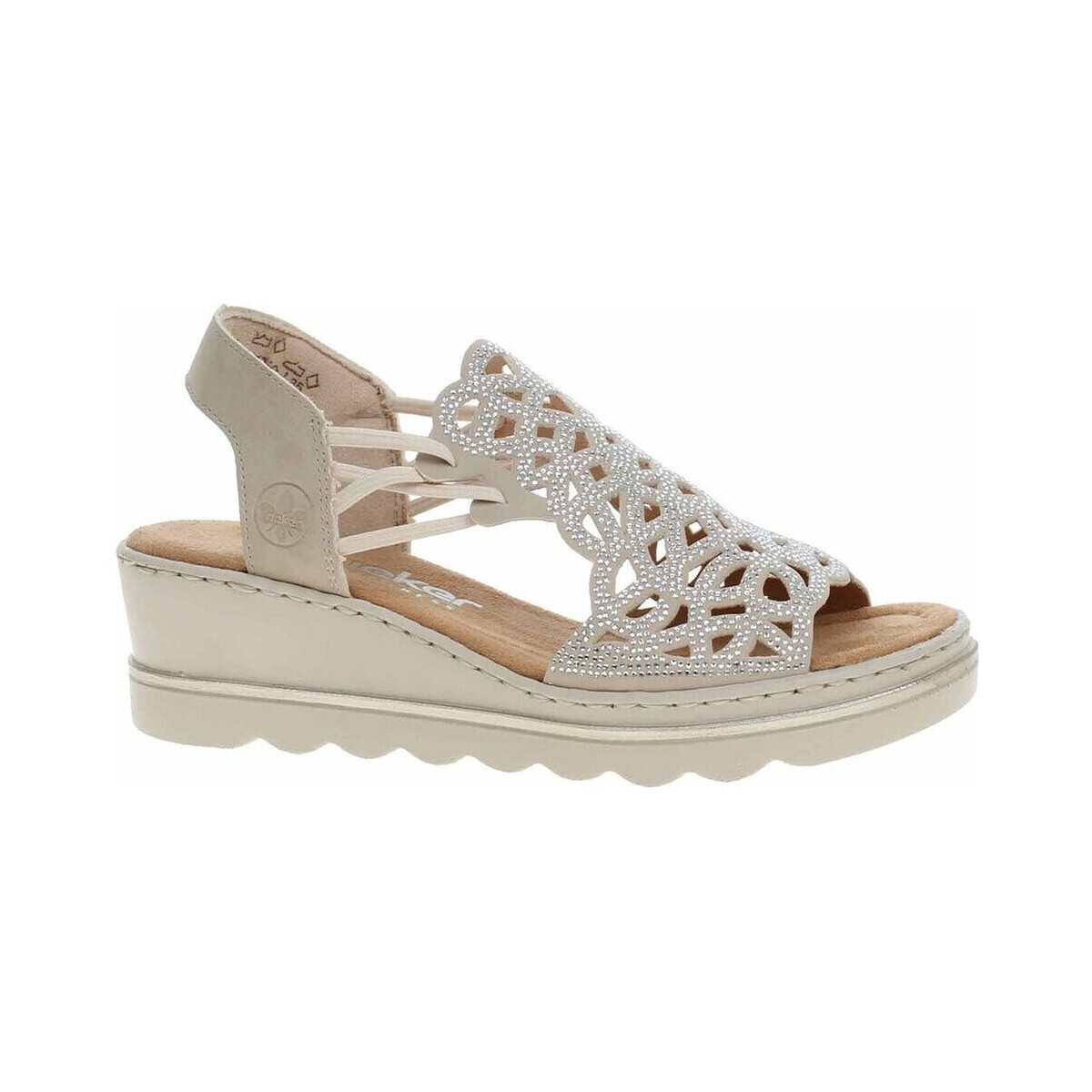 Rieker  Dámské sandály  67465-62 beige  Béžová