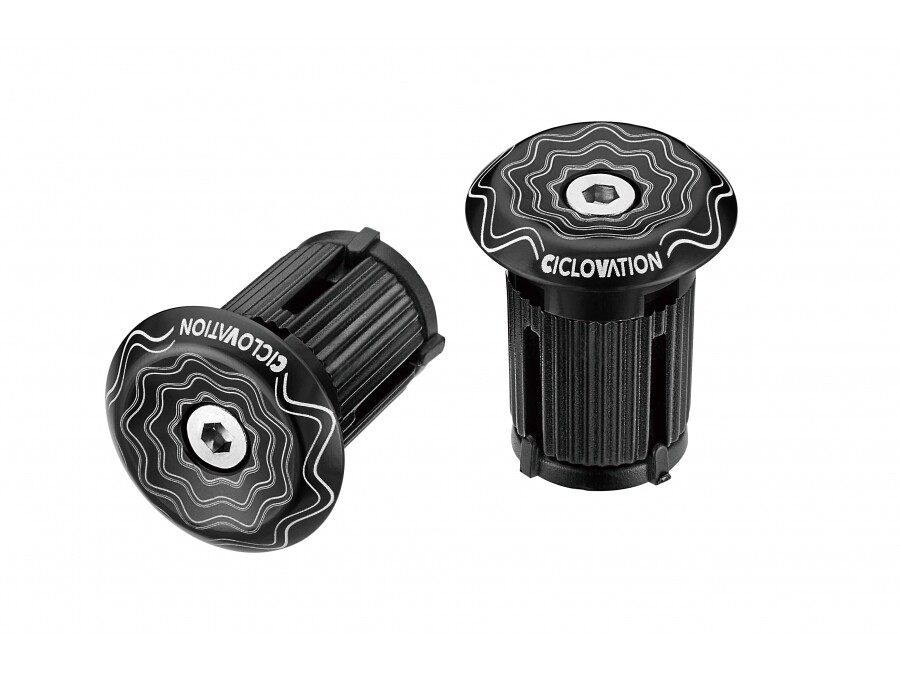 Zátky do řidítek Ciclovation Lock-In Vortex Power Wave - Černá