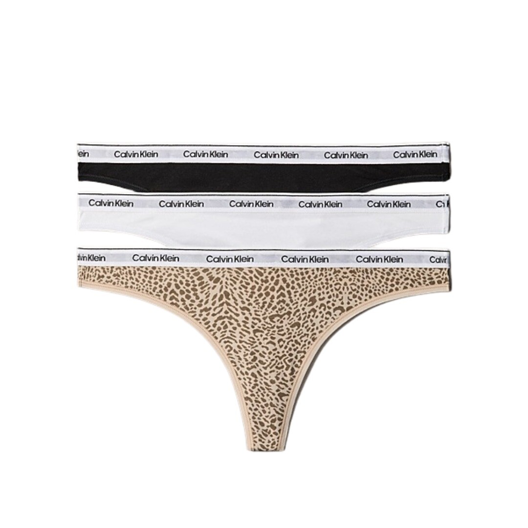 Calvin Klein Dámská tanga Calvin Klein THONG 3PK L LV00QD52093RN