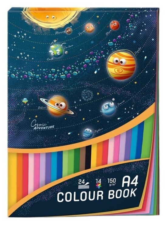 Argus Blok barevných papírů A4 - Vesmír- 1703-0428