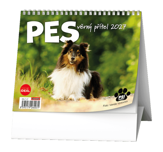 Baloušek Stolní kalendář - IDEÁL - Pes - věrný přítel /s psími jmény/ - BSL7-27 - Baloušek Psi Psi 10