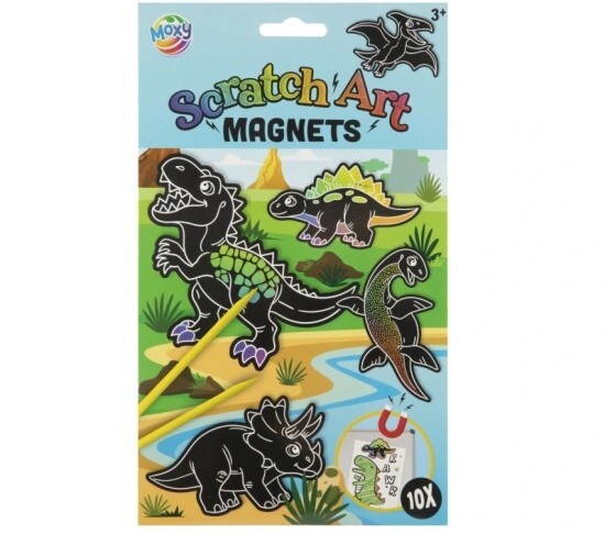 ArtLover Škrabací obrázky s magnetky - Dino - 220027D