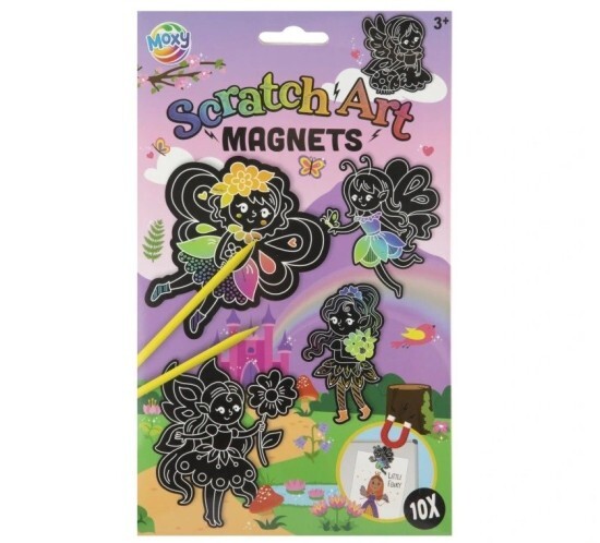 ArtLover Škrabací obrázky s magnetky - Víly a kytičky - 220027V