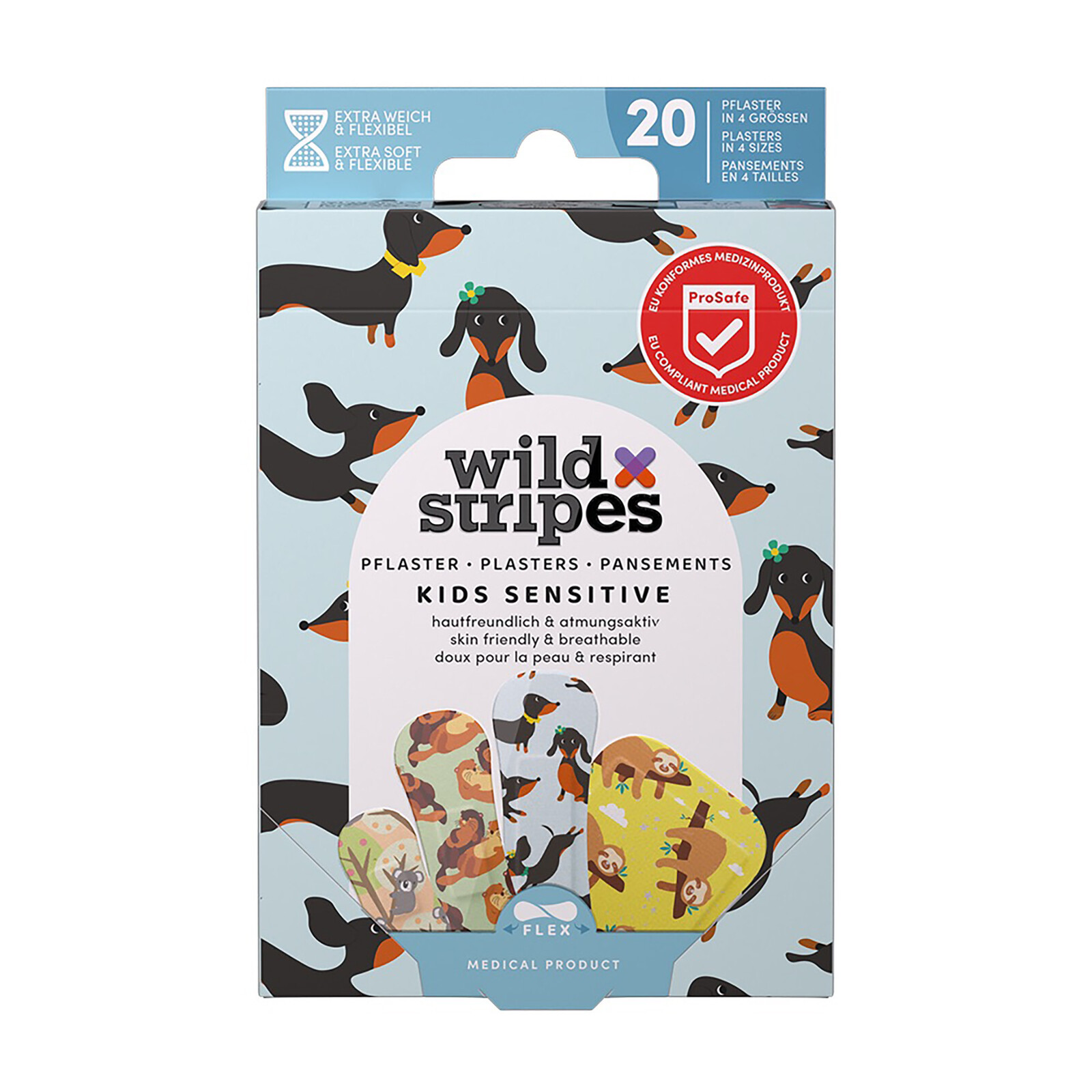Wild Stripes Dětské náplasti Kids Animal Fun 20 ks