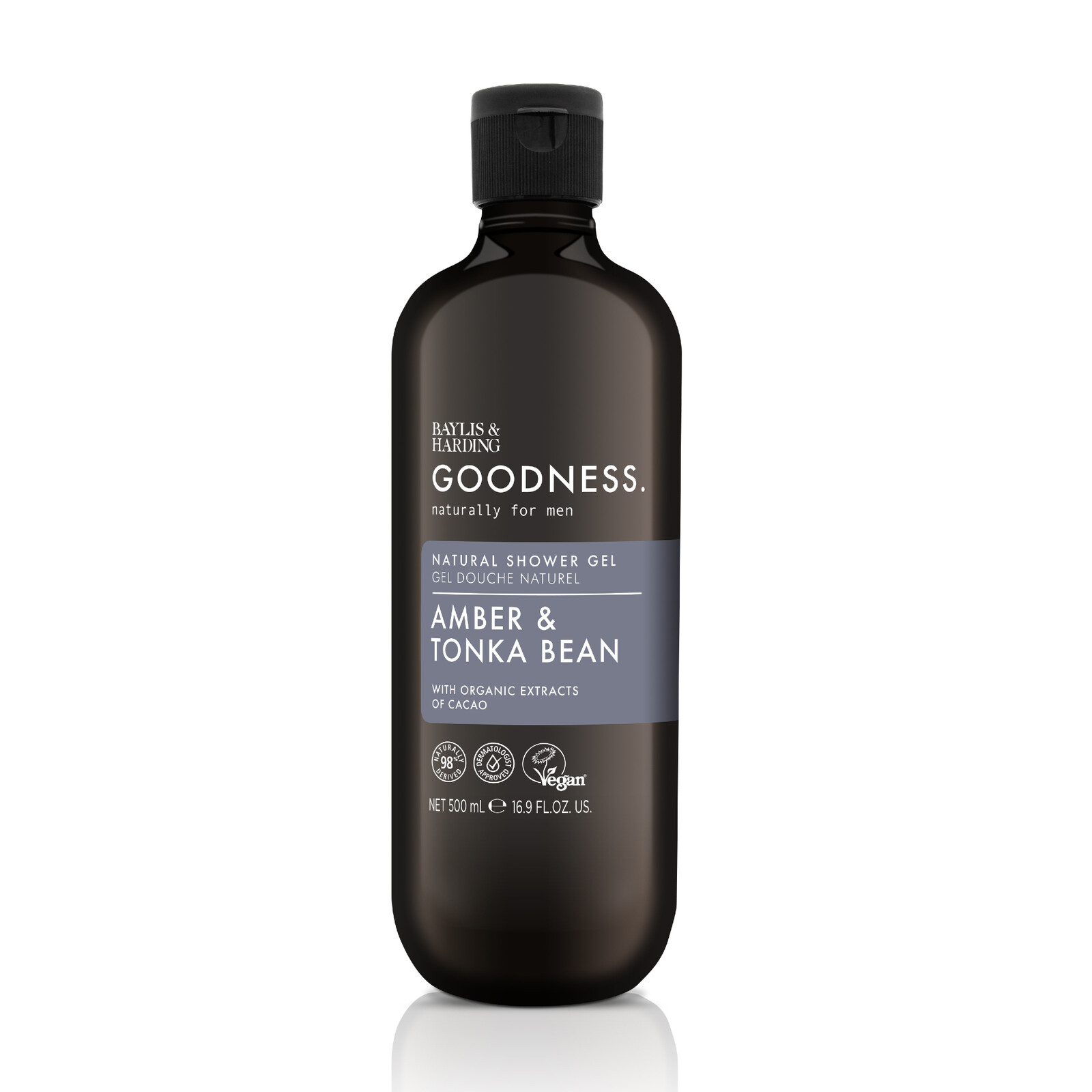 Baylis & Harding Pánský sprchový gel Goodness Mens Ambra & Tonka Fazole 500 ml