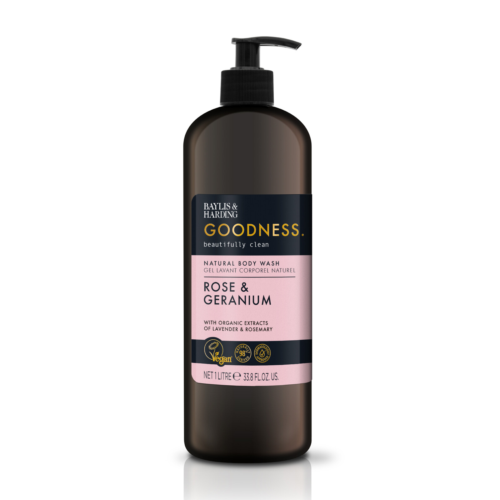 Baylis & Harding Sprchový gel Růže & Geránium Body Wash 1000 ml